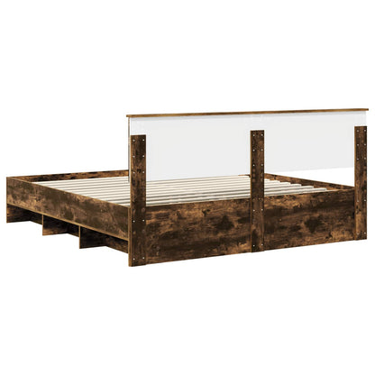 Struttura del letto Rovere fumé 180 x 200 cm Legno multistrato | homemem39
