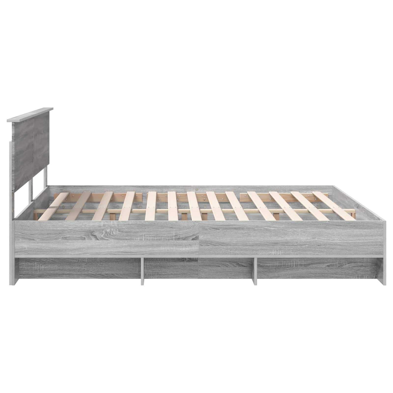 Struttura del letto con testiera Grigio Sonoma 180 x 200 cm | homemem39