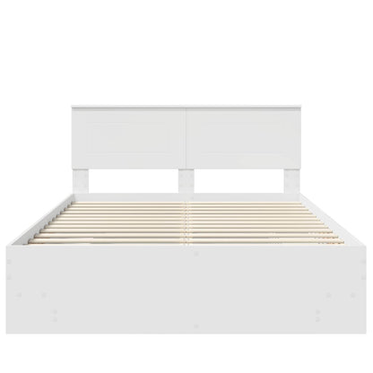 Struttura del letto Bianco 160 x 200 cm Legno multistrato