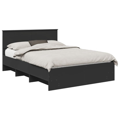Struttura del letto Nero 160 x 200 cm Legno multistrato | homemem39