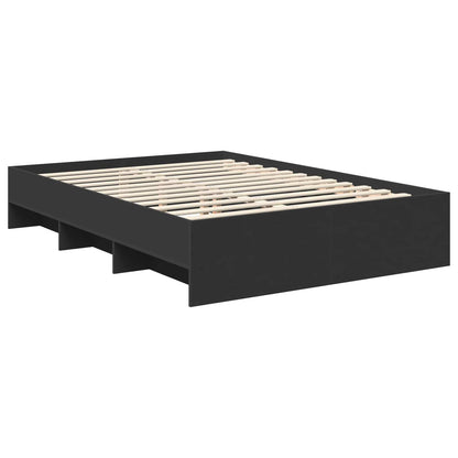 Struttura del letto Nero 160 x 200 cm Legno multistrato | homemem39