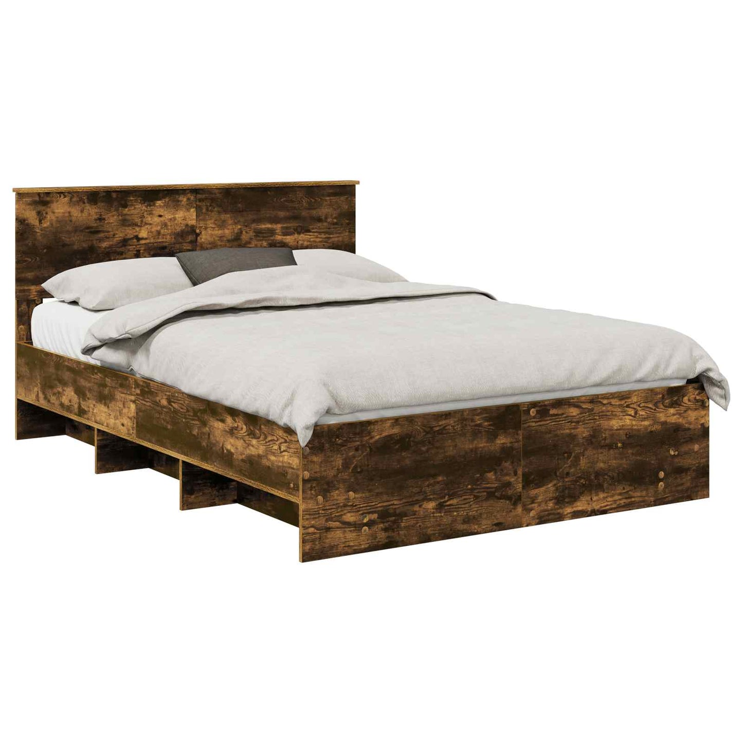 Struttura del letto Rovere fumé 160 x 200 cm Legno multistrato | homemem39