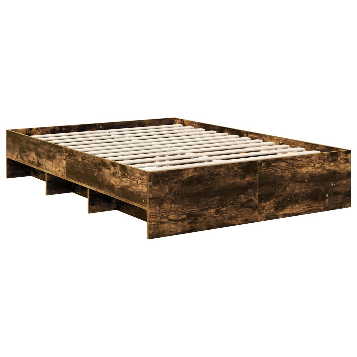 Struttura del letto Rovere fumé 160 x 200 cm Legno multistrato | homemem39