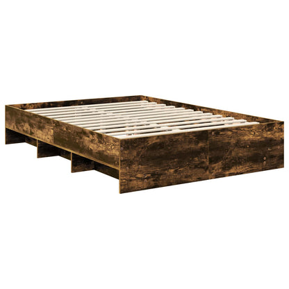 Struttura del letto Rovere fumé 160 x 200 cm Legno multistrato | homemem39