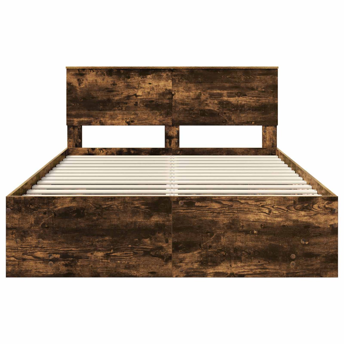 Struttura del letto Rovere fumé 160 x 200 cm Legno multistrato | homemem39