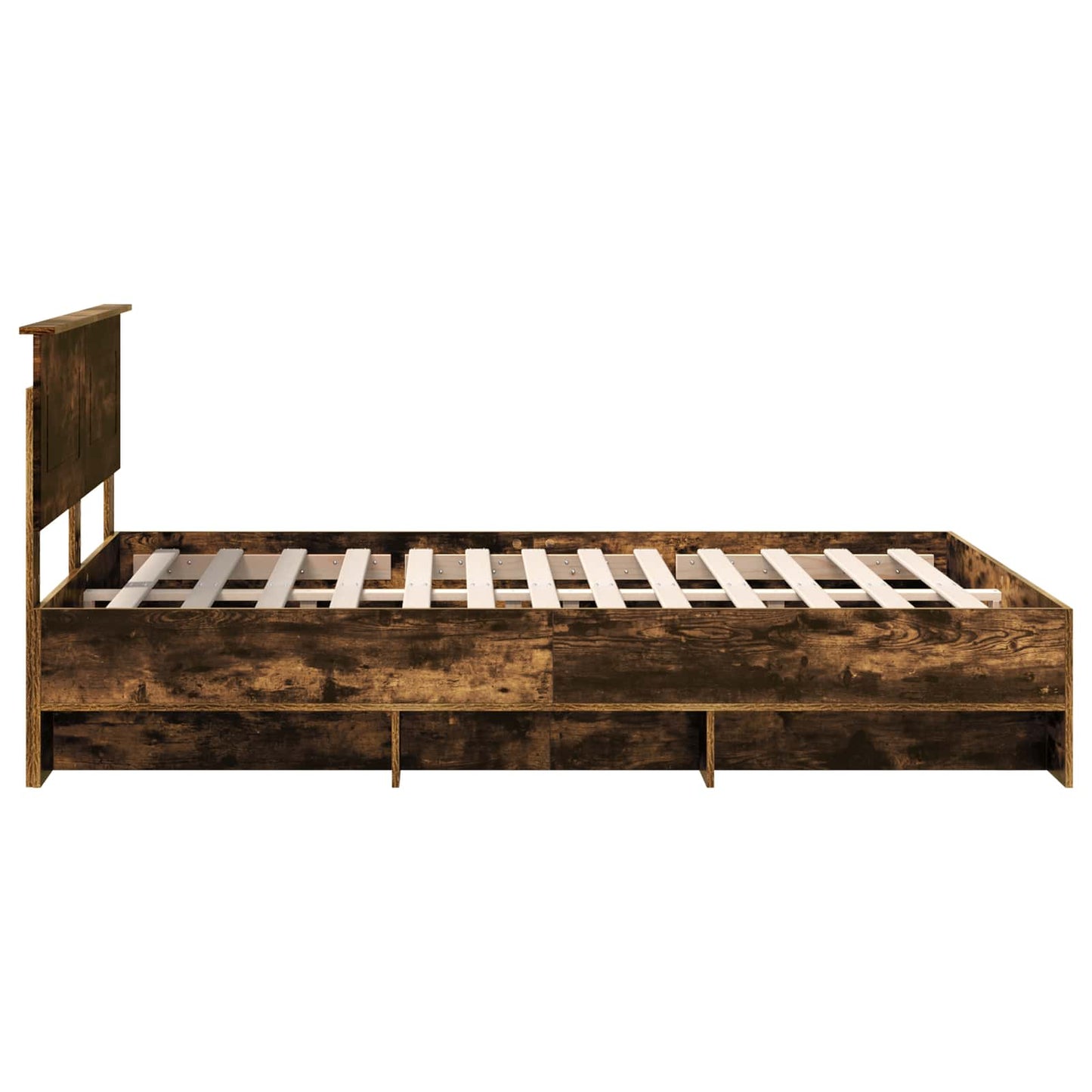 Struttura del letto Rovere fumé 160 x 200 cm Legno multistrato | homemem39