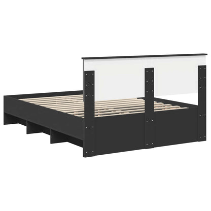 Struttura del letto Nero 150 x 200 cm Legno multistrato