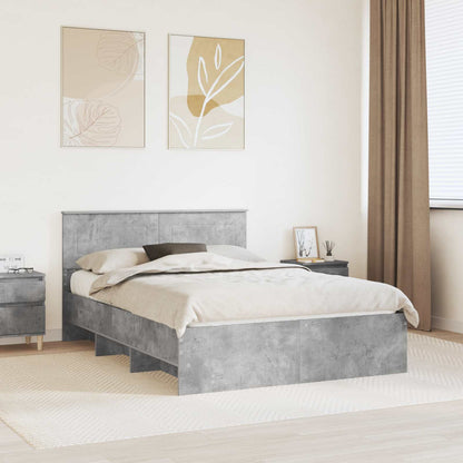 Struttura del letto con testiera Grigio cemento 150 x 200 cm