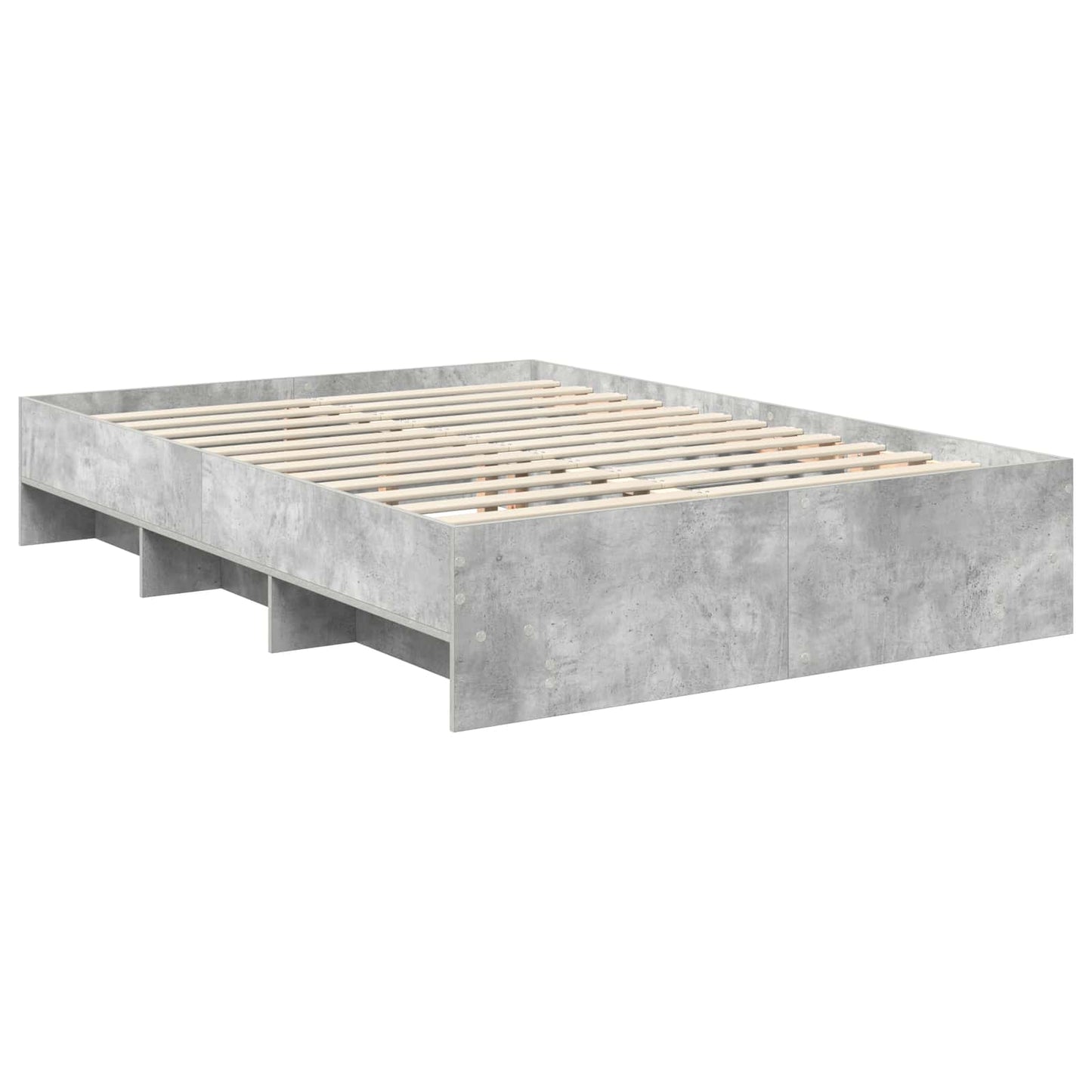 Struttura del letto con testiera Grigio cemento 150 x 200 cm