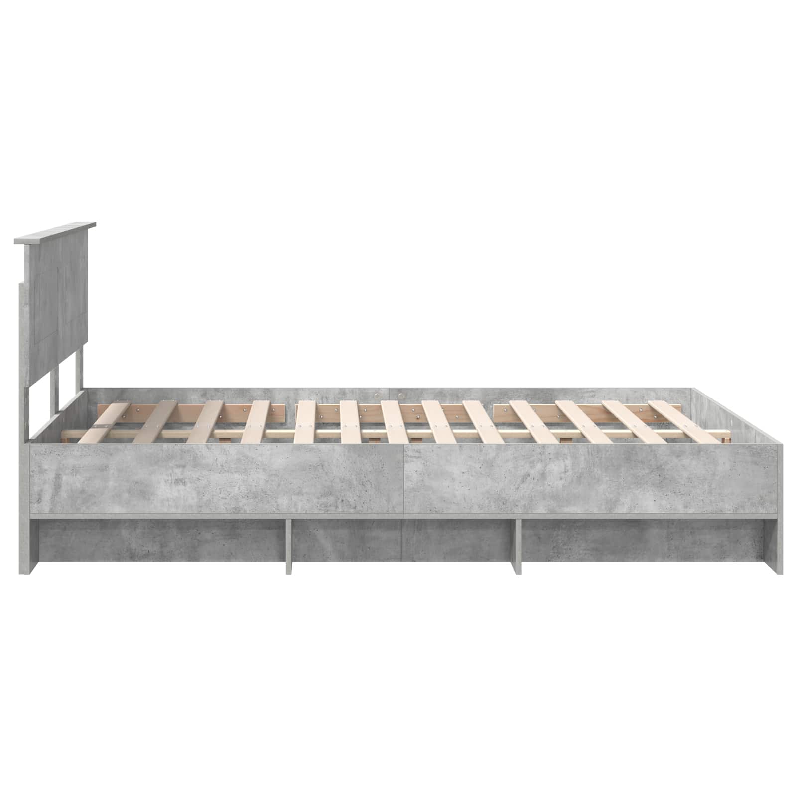 Struttura del letto con testiera Grigio cemento 150 x 200 cm | homemem39
