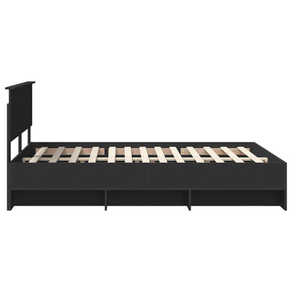 Struttura del letto Nero 140 x 200 cm Legno multistrato