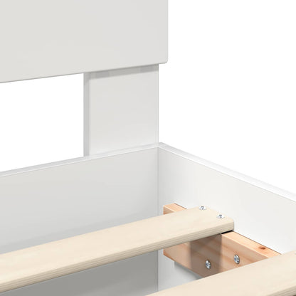 Struttura del letto Bianco 140 x 200 cm Legno multistrato | homemem39