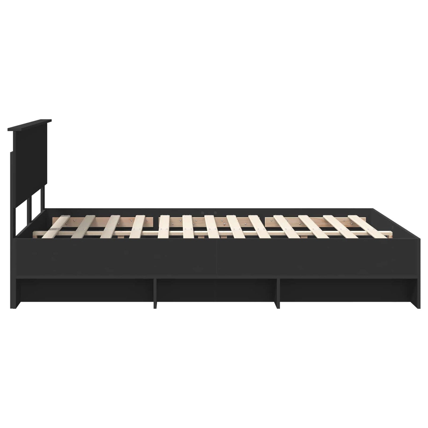 Struttura del letto Nero 140 x 200 cm Legno multistrato