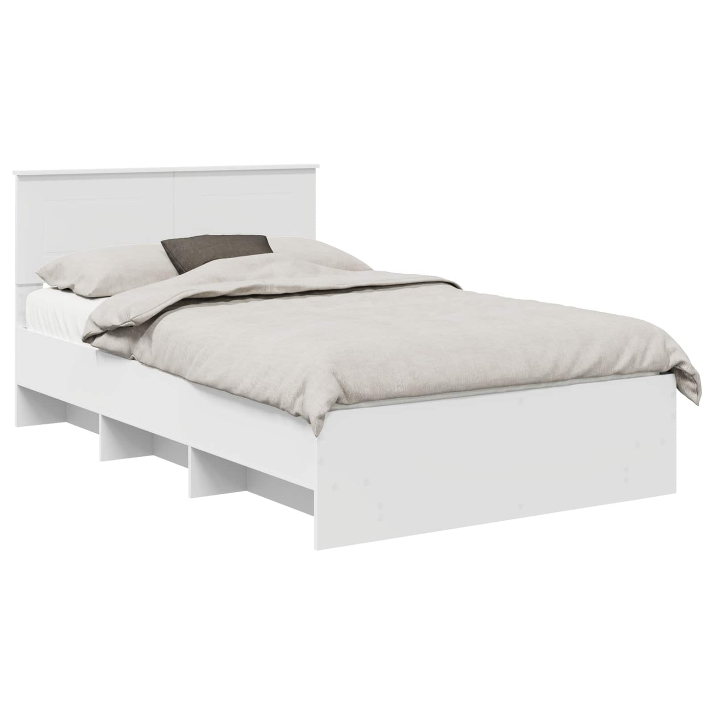 Struttura del letto Bianco 137 x 203 cm Legno multistrato | homemem39