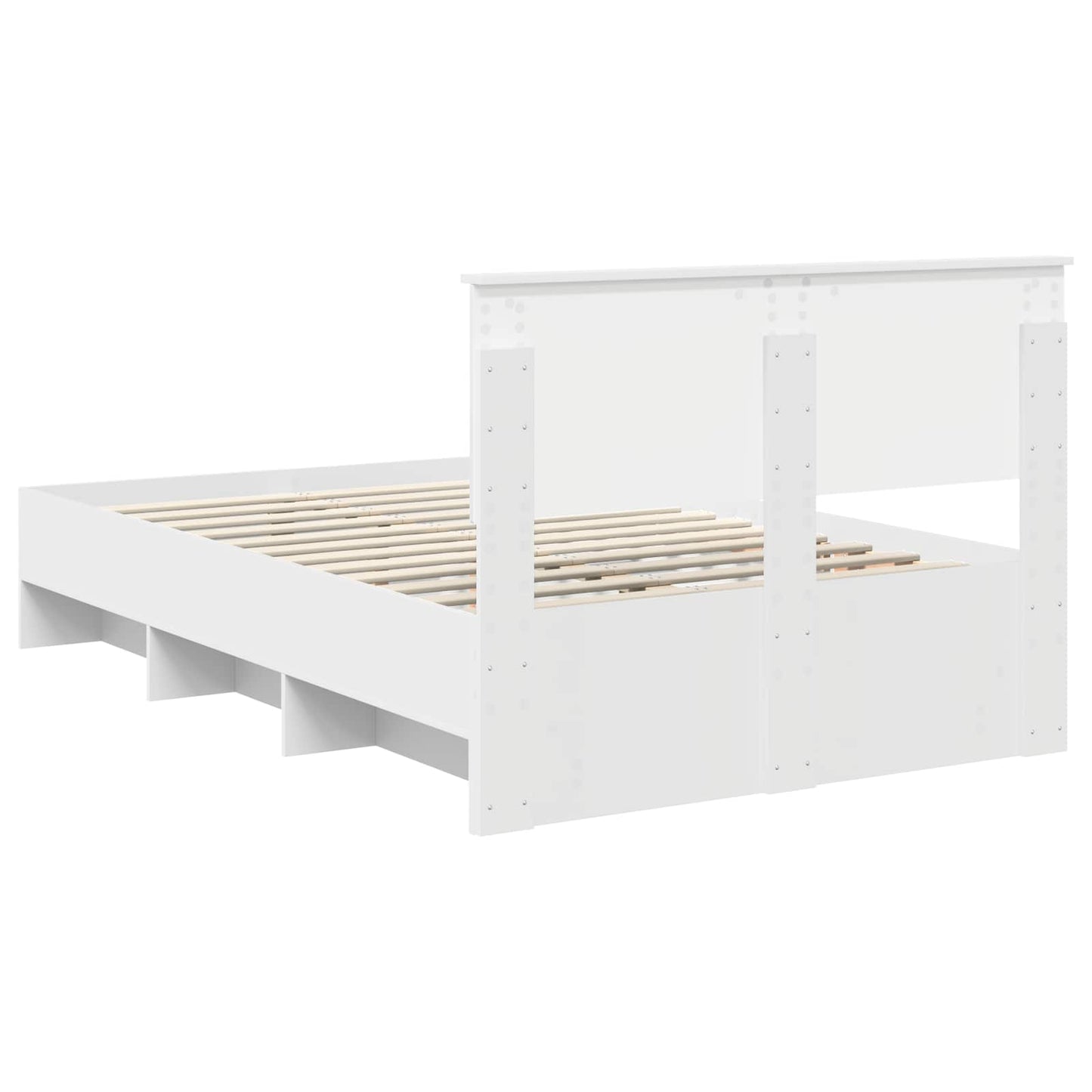Struttura del letto Bianco 137 x 203 cm Legno multistrato | homemem39