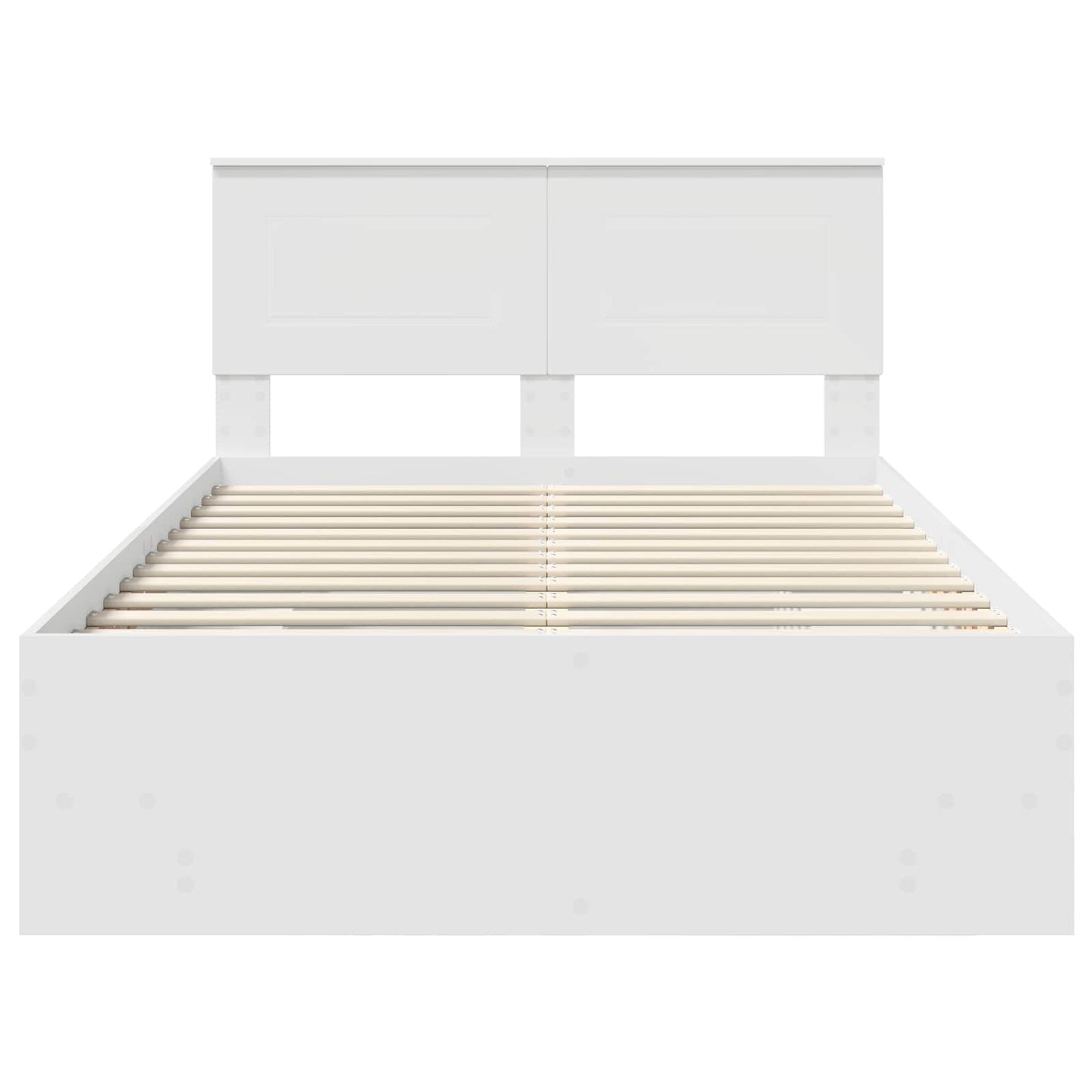 Struttura del letto Bianco 137 x 203 cm Legno multistrato | homemem39
