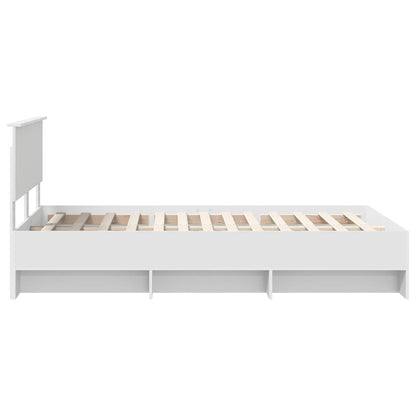 Struttura del letto Bianco 137 x 203 cm Legno multistrato | homemem39
