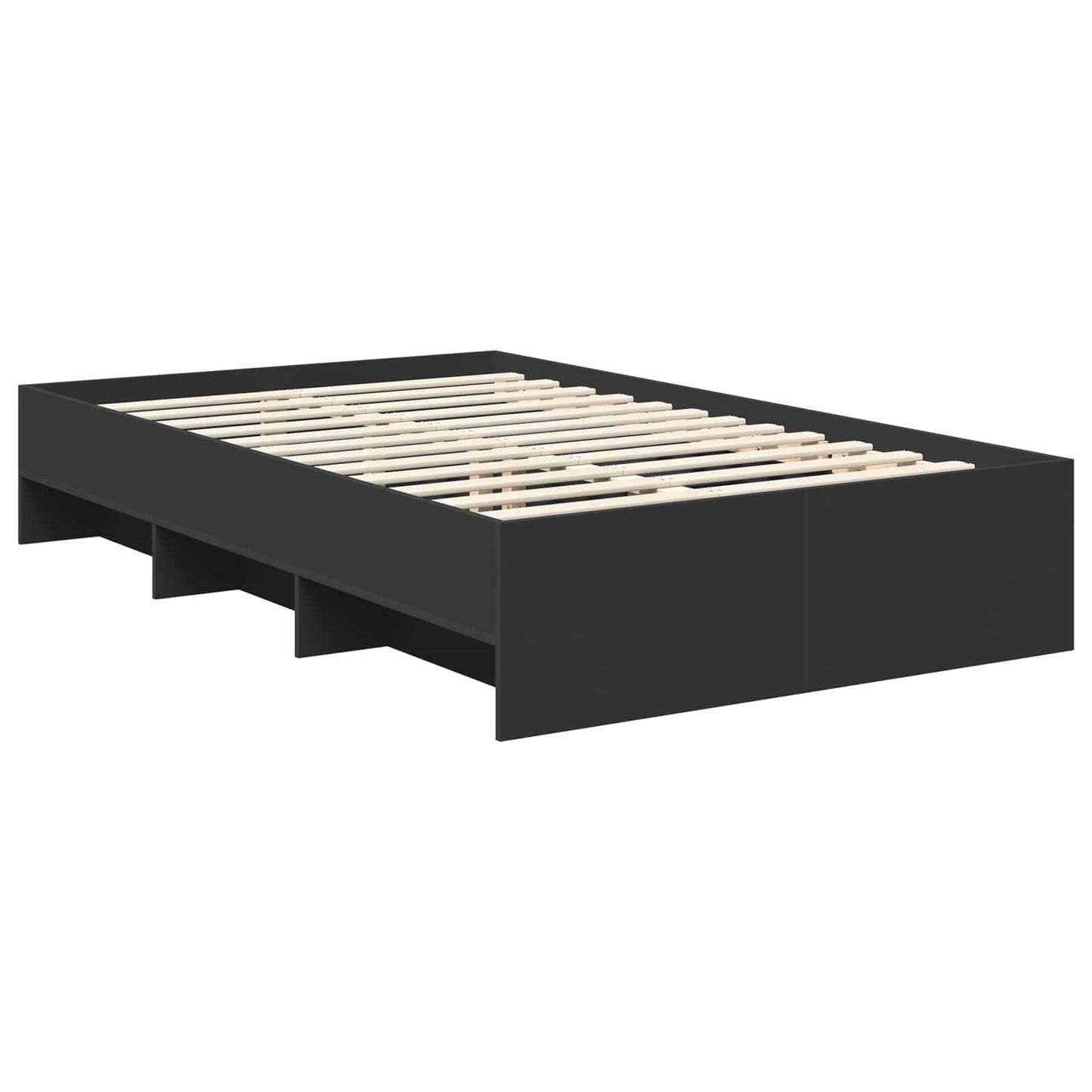Struttura del letto Nero 137 x 203 cm Legno multistrato | homemem39