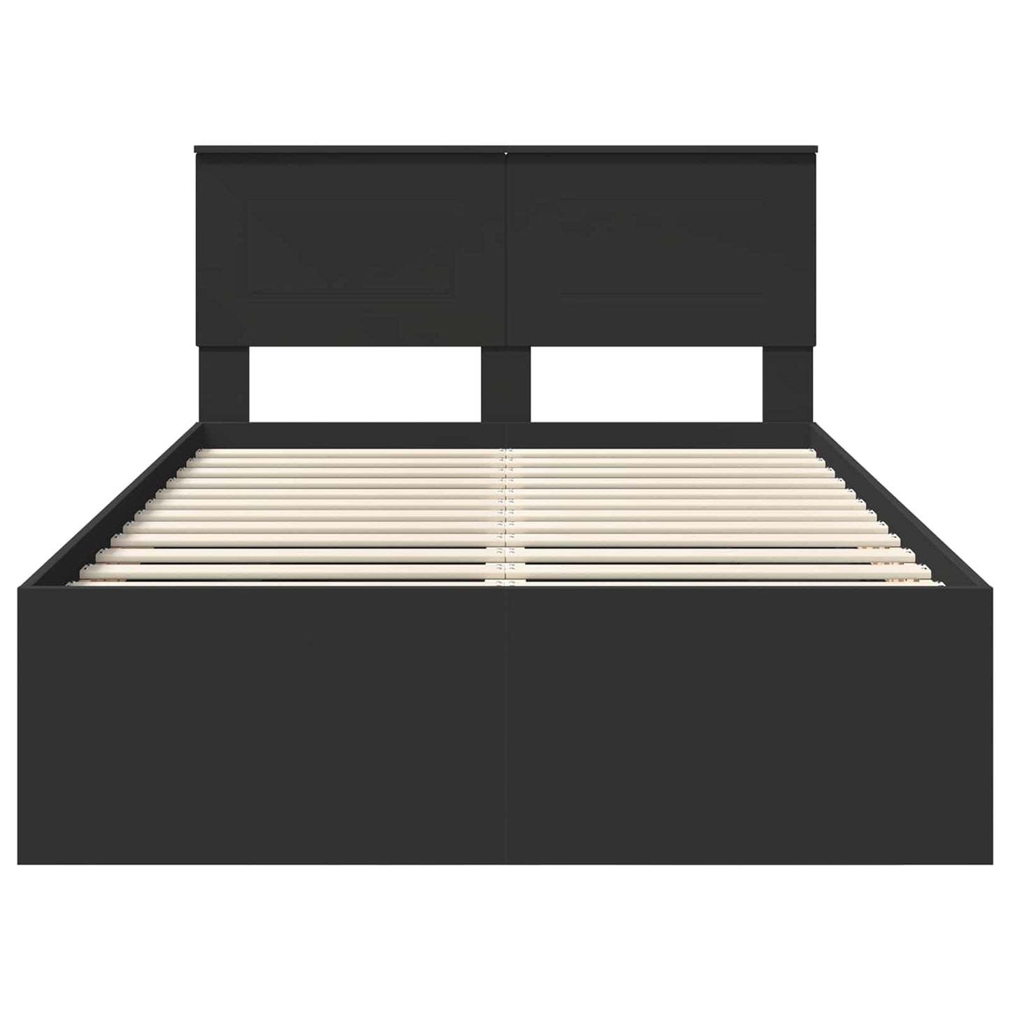 Struttura del letto Nero 137 x 203 cm Legno multistrato | homemem39