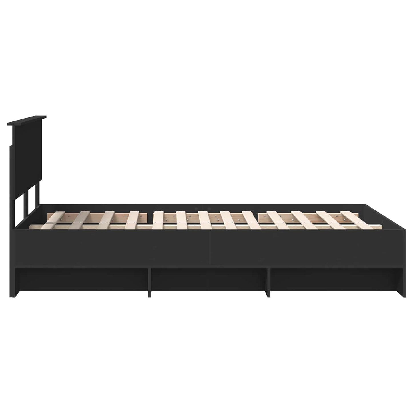 Struttura del letto Nero 137 x 203 cm Legno multistrato | homemem39