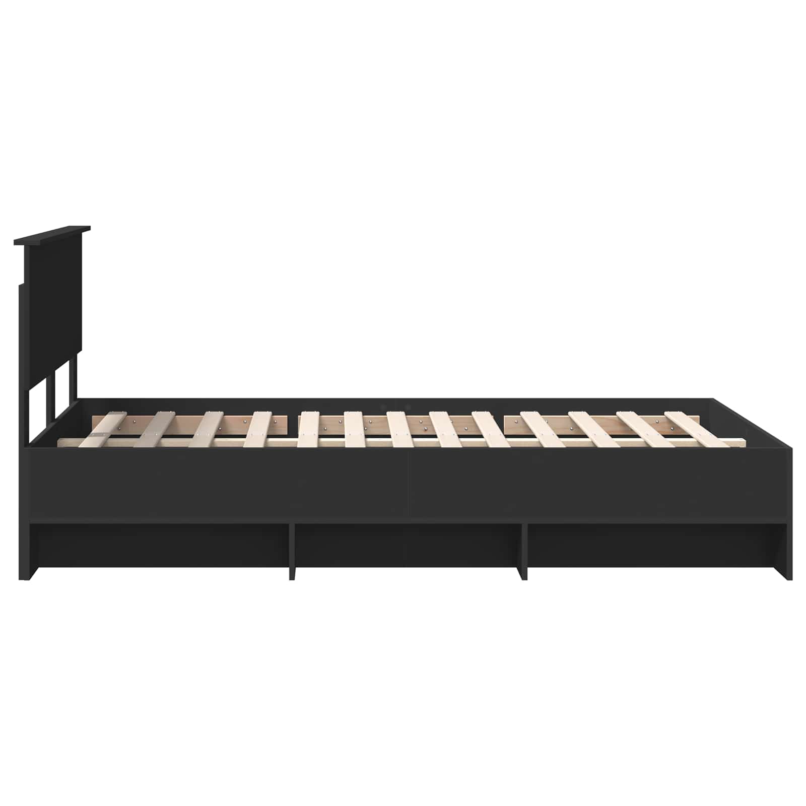 Struttura del letto Nero 137 x 203 cm Legno multistrato | homemem39