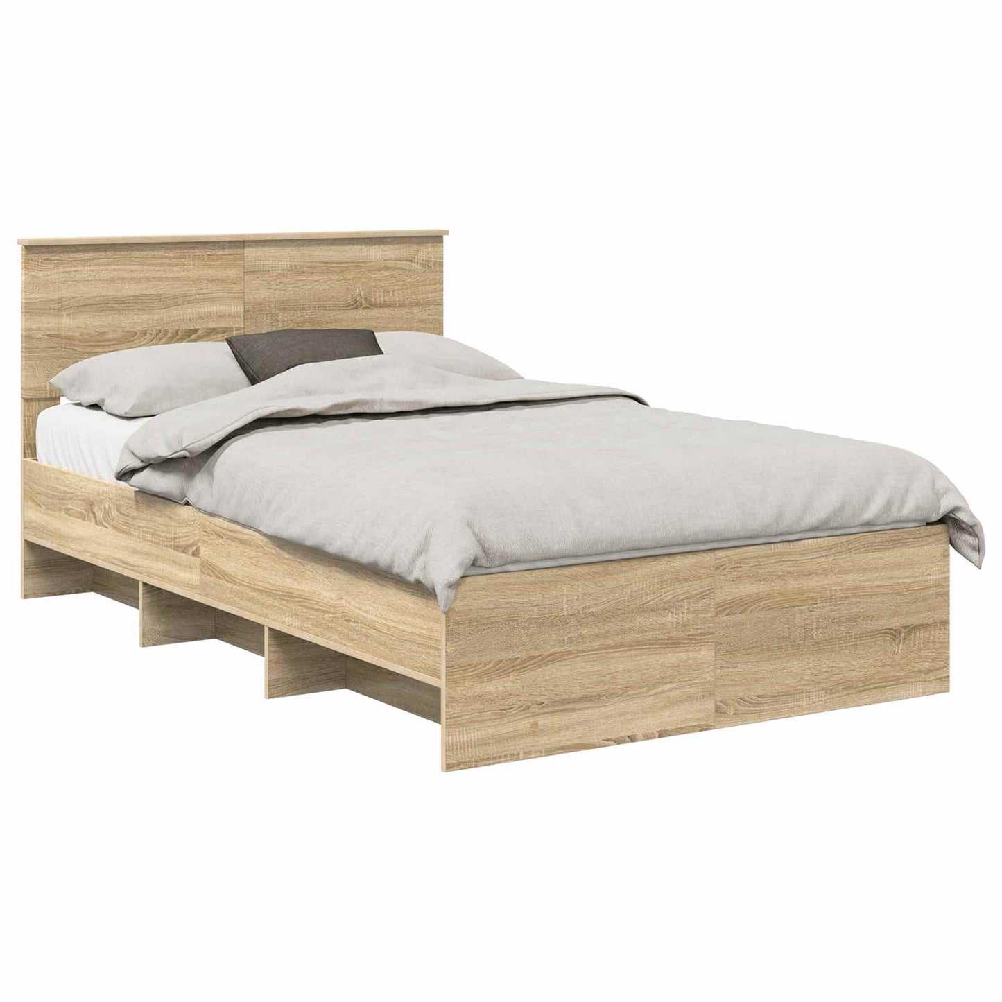 Struttura del letto con testiera Rovere Sonoma 137 x 203 cm