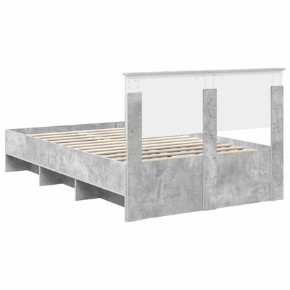 Struttura del letto con testiera Grigio cemento 137 x 203 cm | homemem39