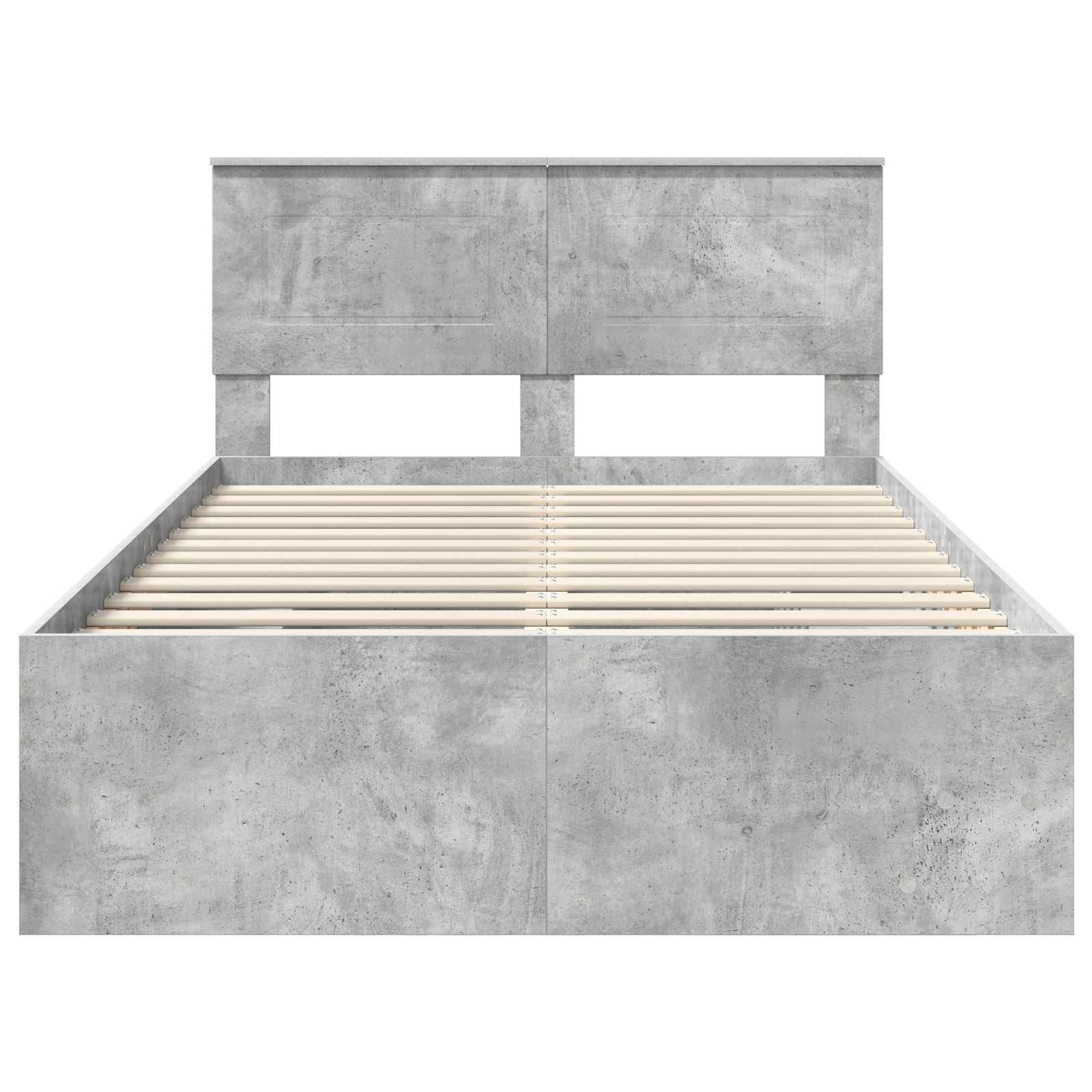 Struttura del letto con testiera Grigio cemento 137 x 203 cm | homemem39