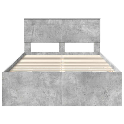 Struttura del letto con testiera Grigio cemento 137 x 203 cm | homemem39