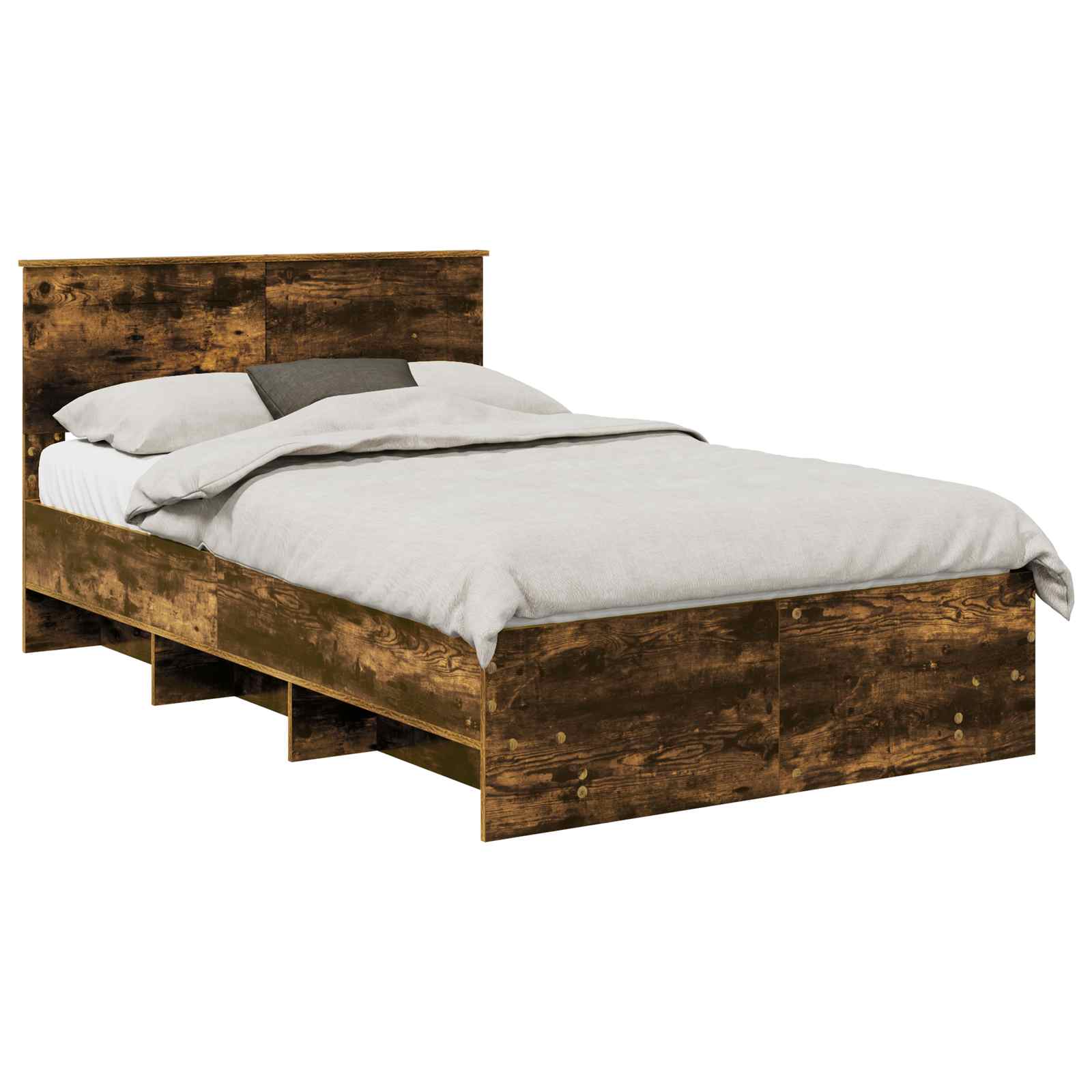 Struttura del letto Rovere fumé 137 x 203 cm Legno multistrato | homemem39