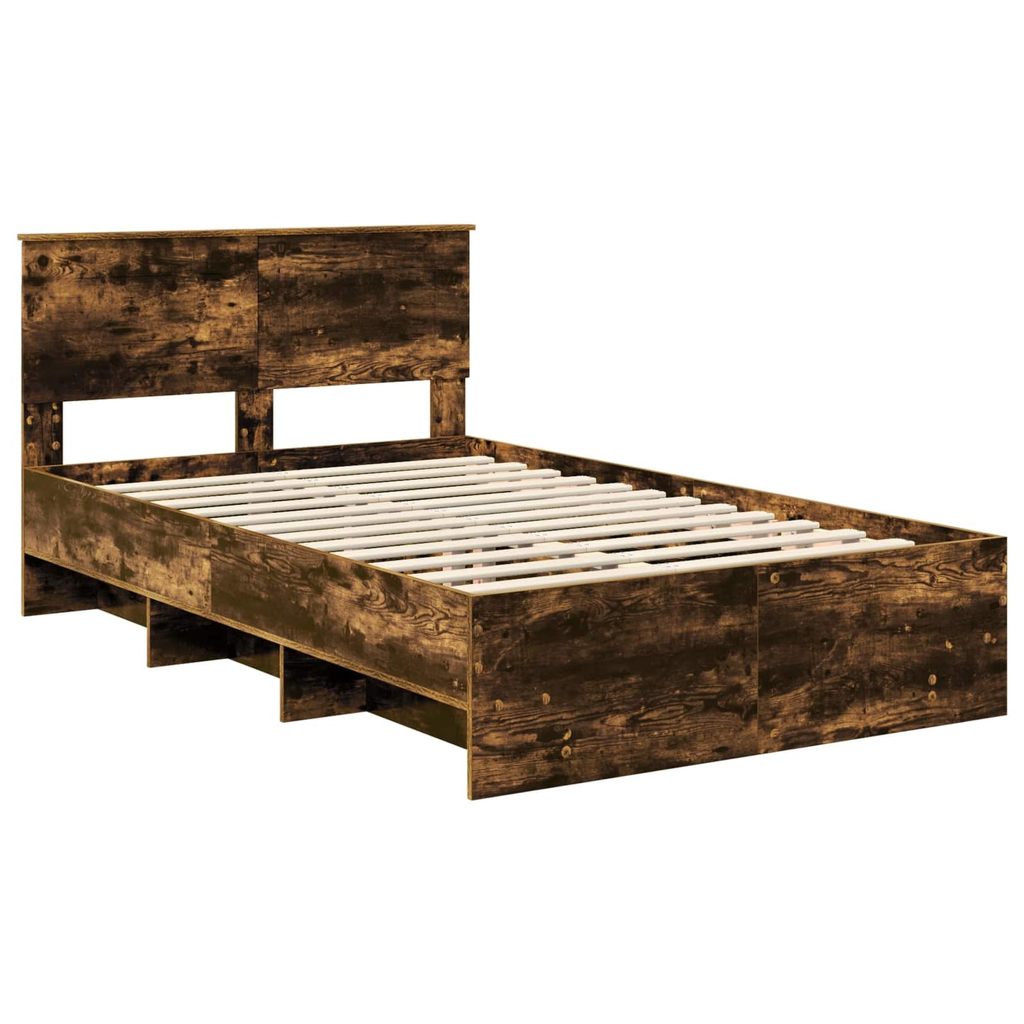 Struttura del letto Rovere fumé 137 x 203 cm Legno multistrato | homemem39