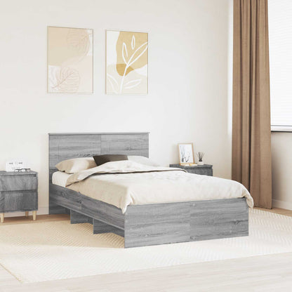 Struttura del letto con testiera Grigio Sonoma 137 x 203 cm | homemem39