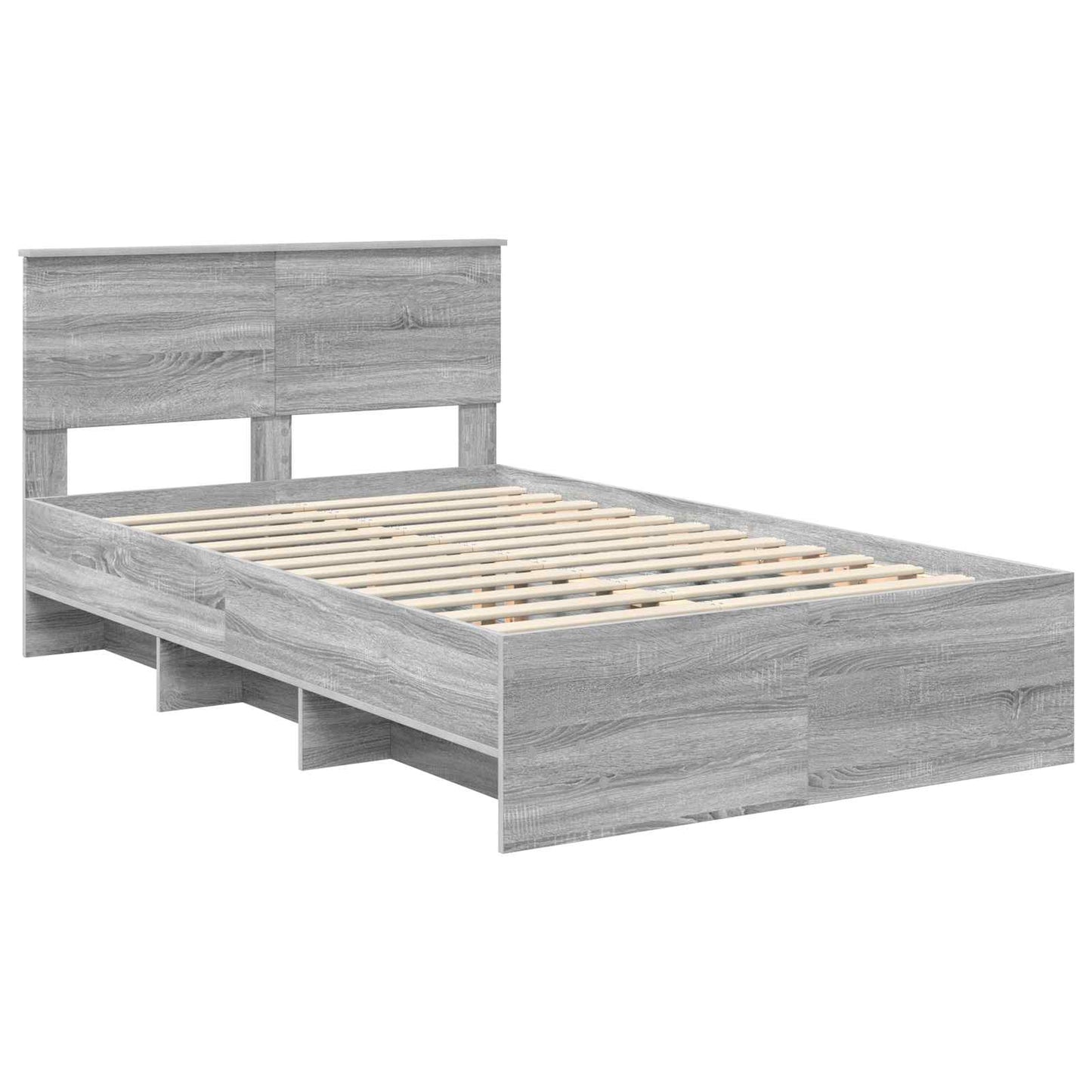 Struttura del letto con testiera Grigio Sonoma 137 x 203 cm | homemem39