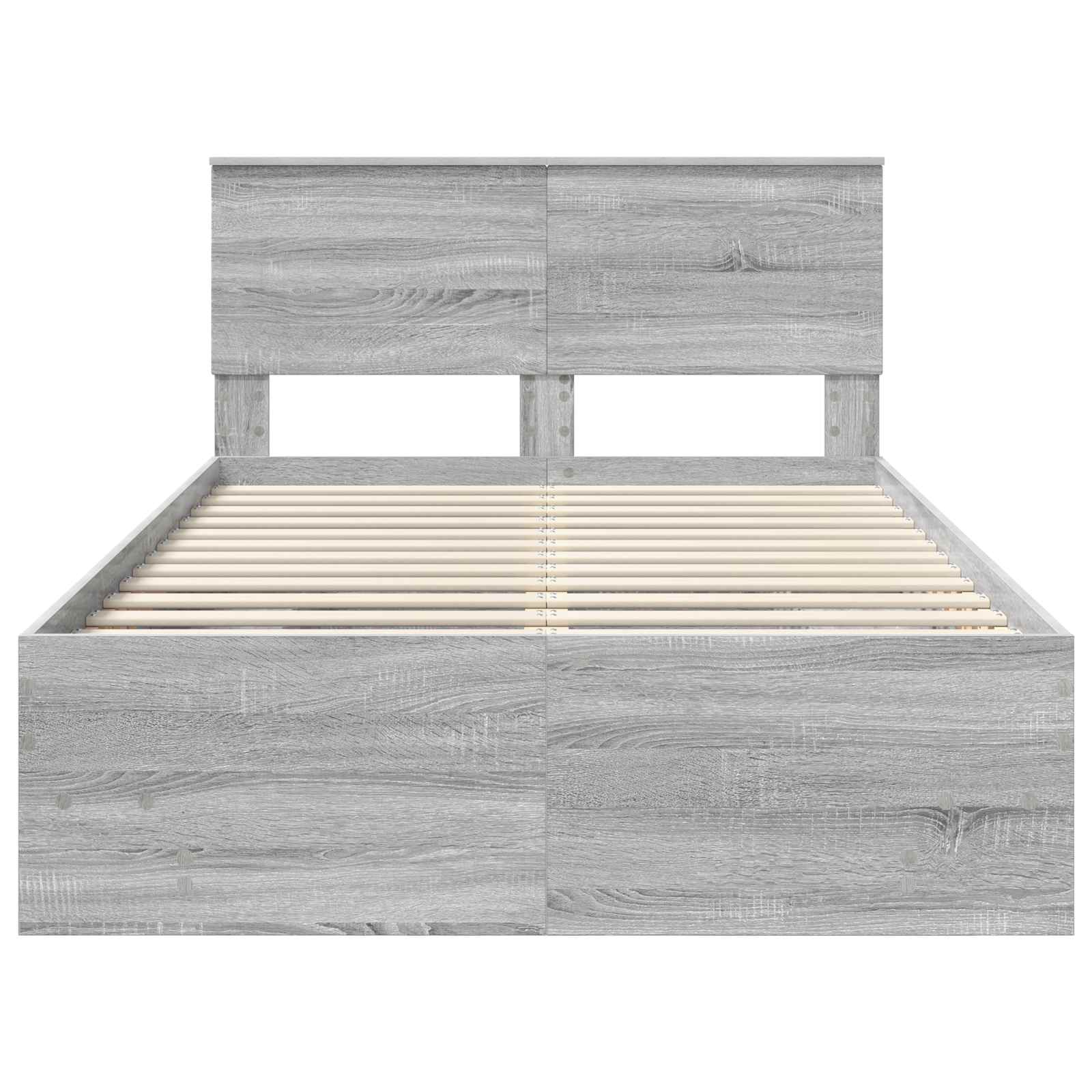 Struttura del letto con testiera Grigio Sonoma 137 x 203 cm | homemem39