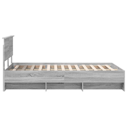Struttura del letto con testiera Grigio Sonoma 137 x 203 cm | homemem39