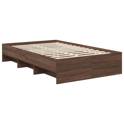 Struttura del letto con testiera Rovere Marrone 137 x 203 cm | homemem39