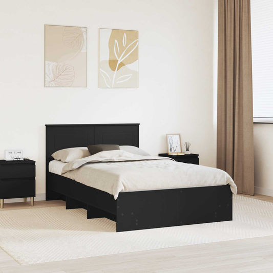 Struttura del letto Nero 120 x 123 cm Legno multistrato | homemem39