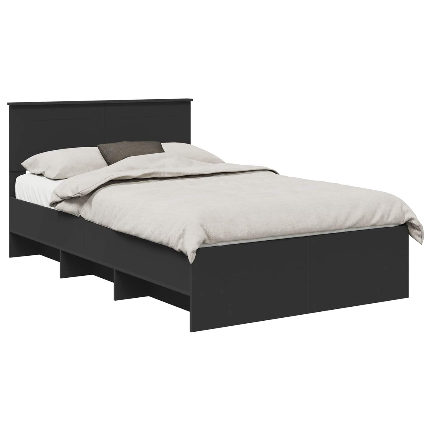 Struttura del letto Nero 120 x 123 cm Legno multistrato