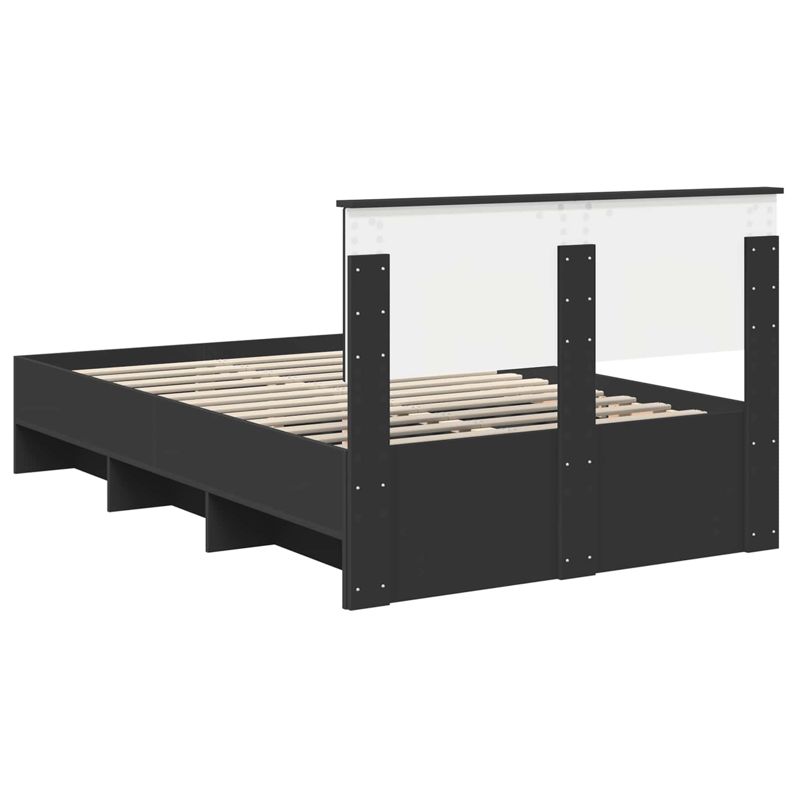 Struttura del letto Nero 120 x 123 cm Legno multistrato | homemem39