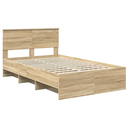Struttura del letto con testiera Rovere Sonoma 120 x 123 cm | homemem39