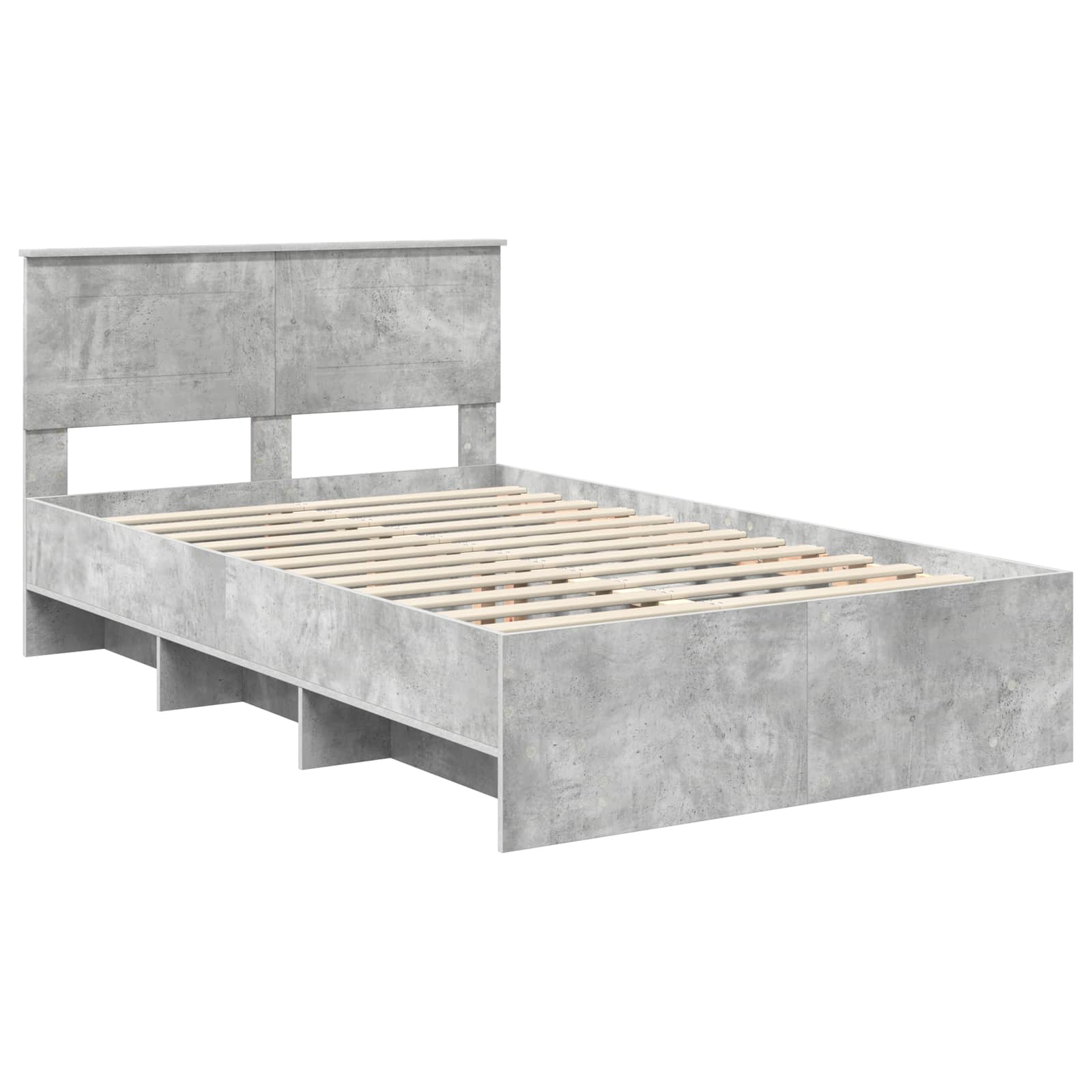 Struttura del letto con testiera Grigio cemento 120 x 123 cm | homemem39