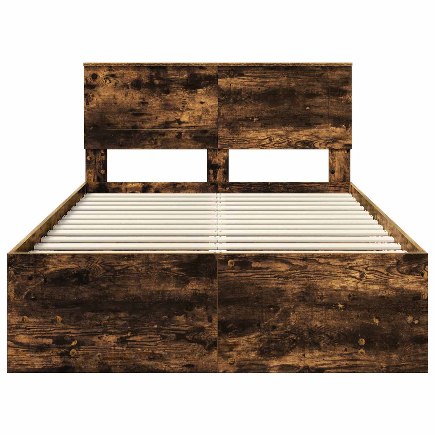Struttura del letto Rovere fumé 120 x 123 cm Legno multistrato | homemem39