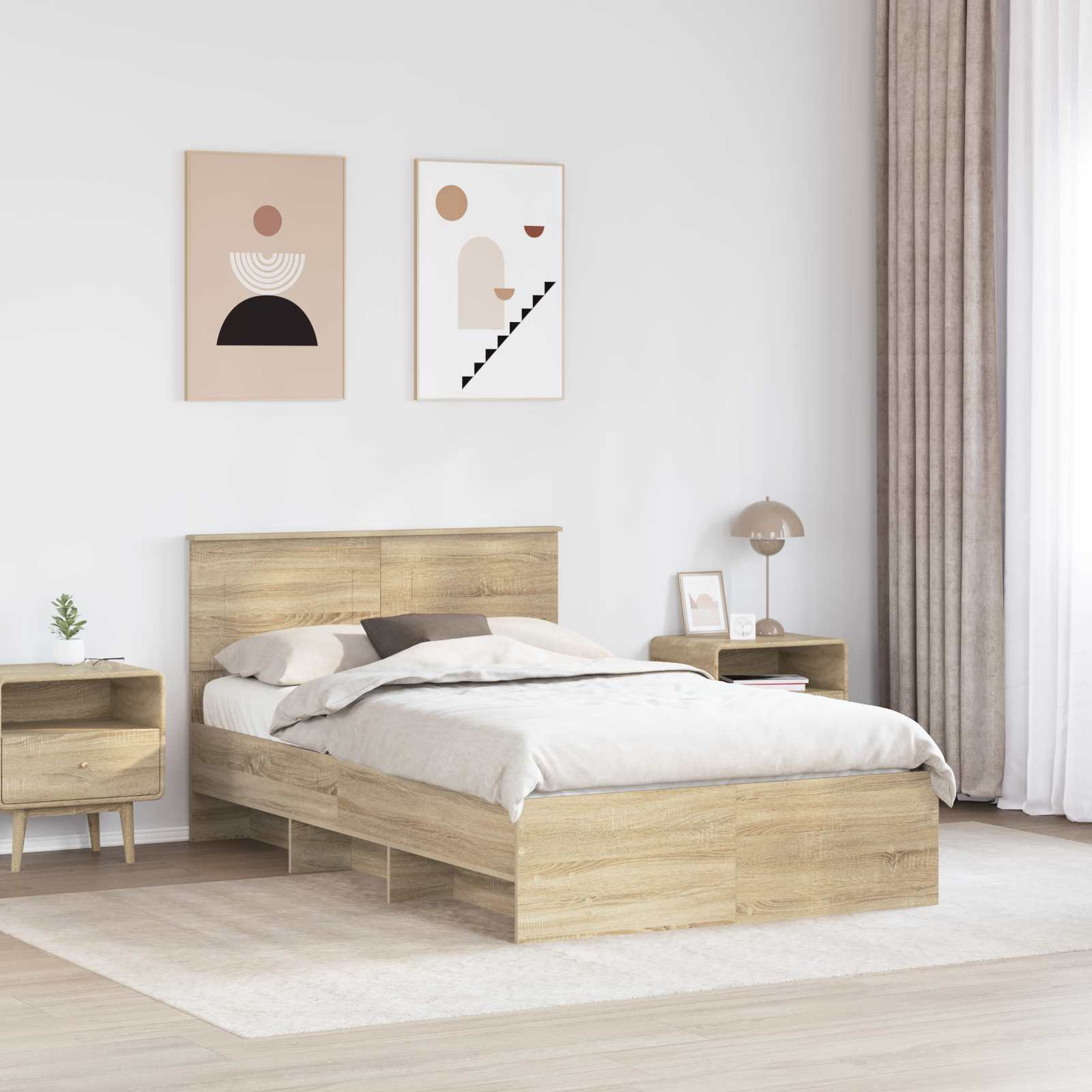 Struttura del letto Rovere Sonoma 120 x 123 cm | homemem39