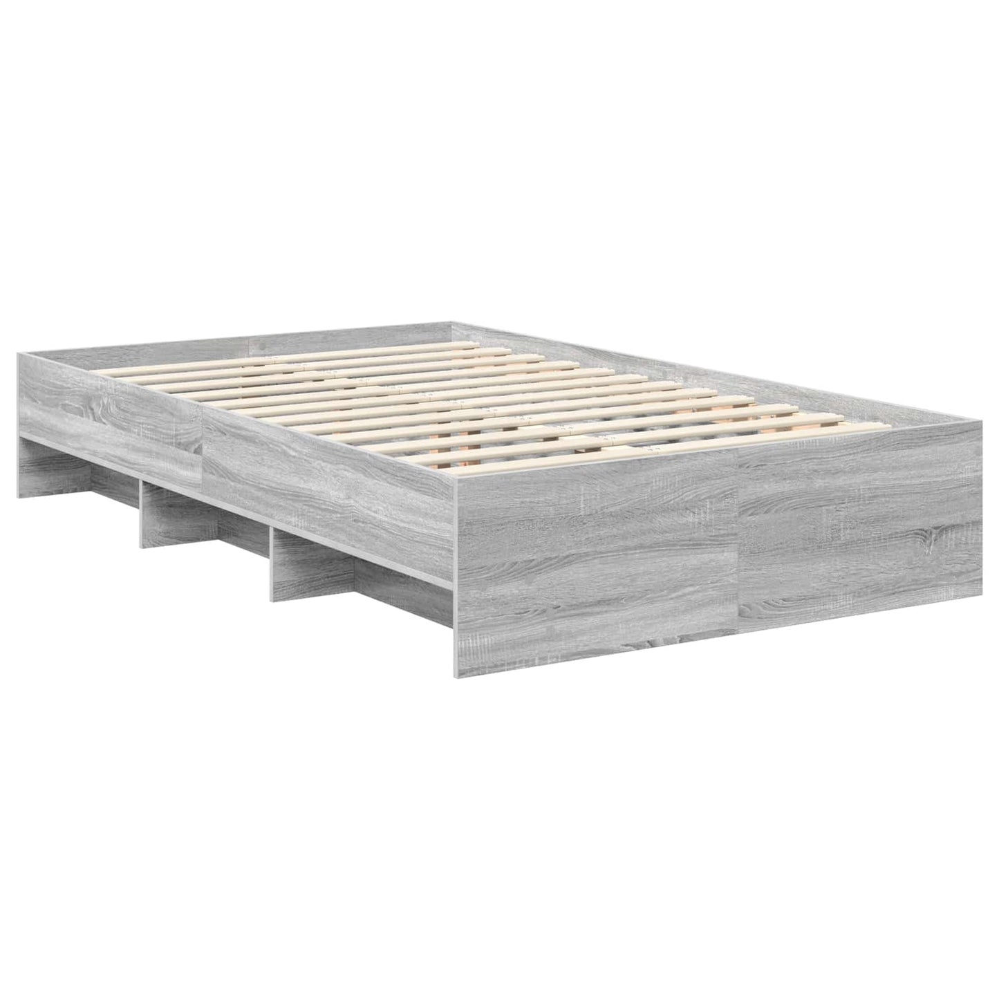 Struttura del letto con testiera Grigio Sonoma 120 x 123 cm