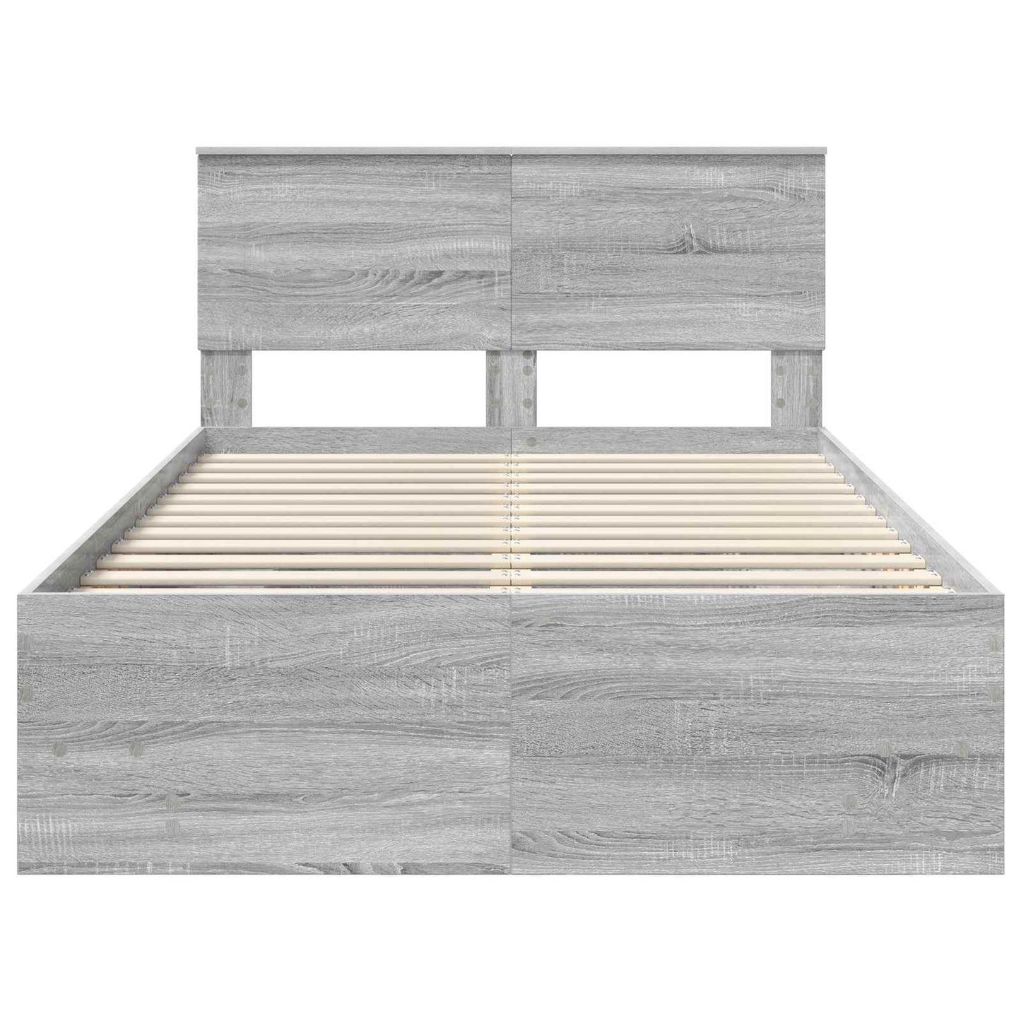 Struttura del letto con testiera Grigio Sonoma 120 x 123 cm