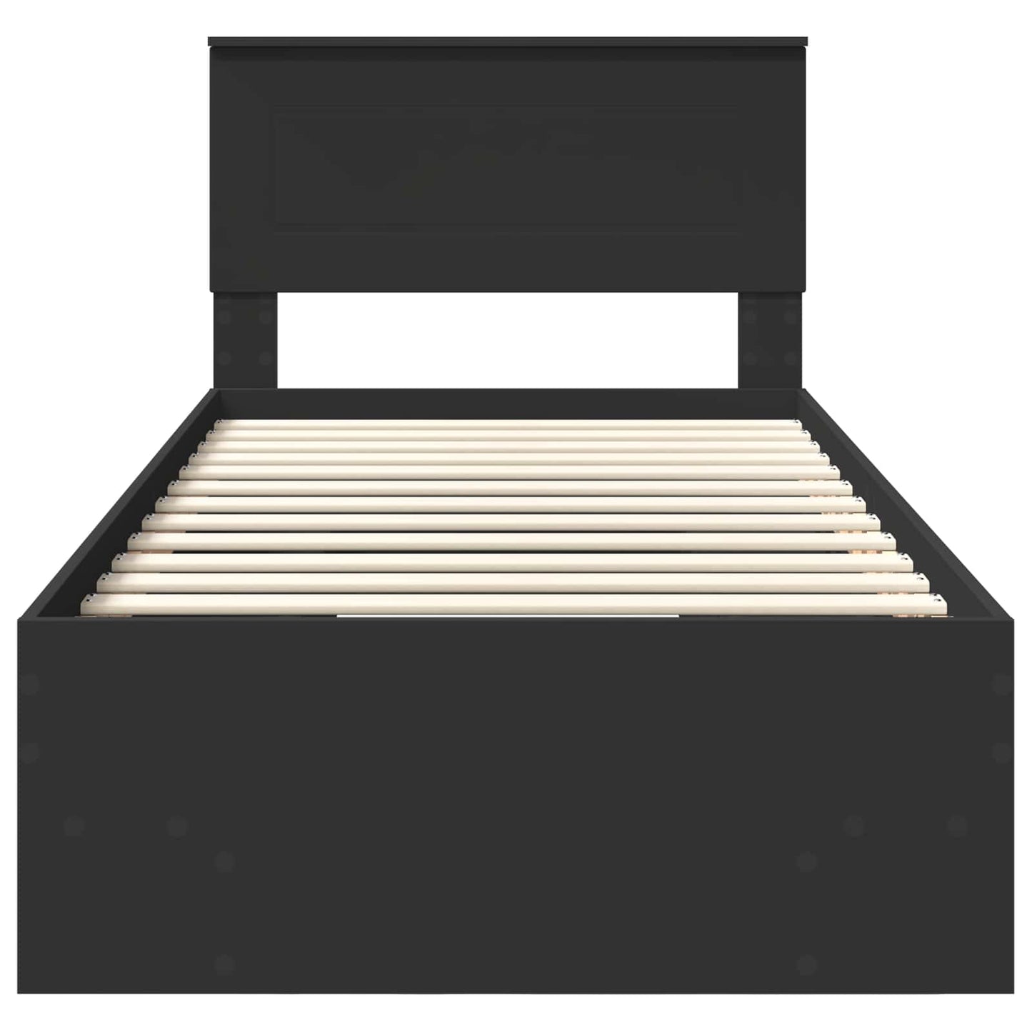 Struttura del letto Nero 120 x 123 cm Legno multistrato