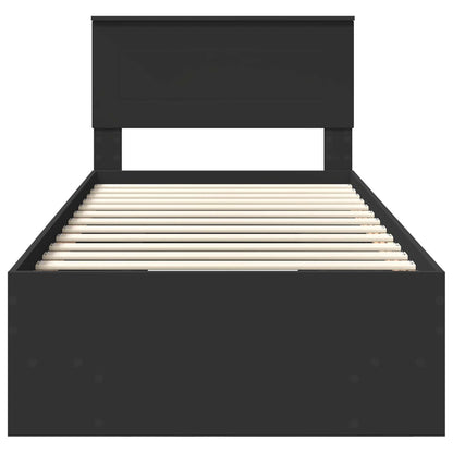 Struttura del letto Nero 120 x 123 cm Legno multistrato