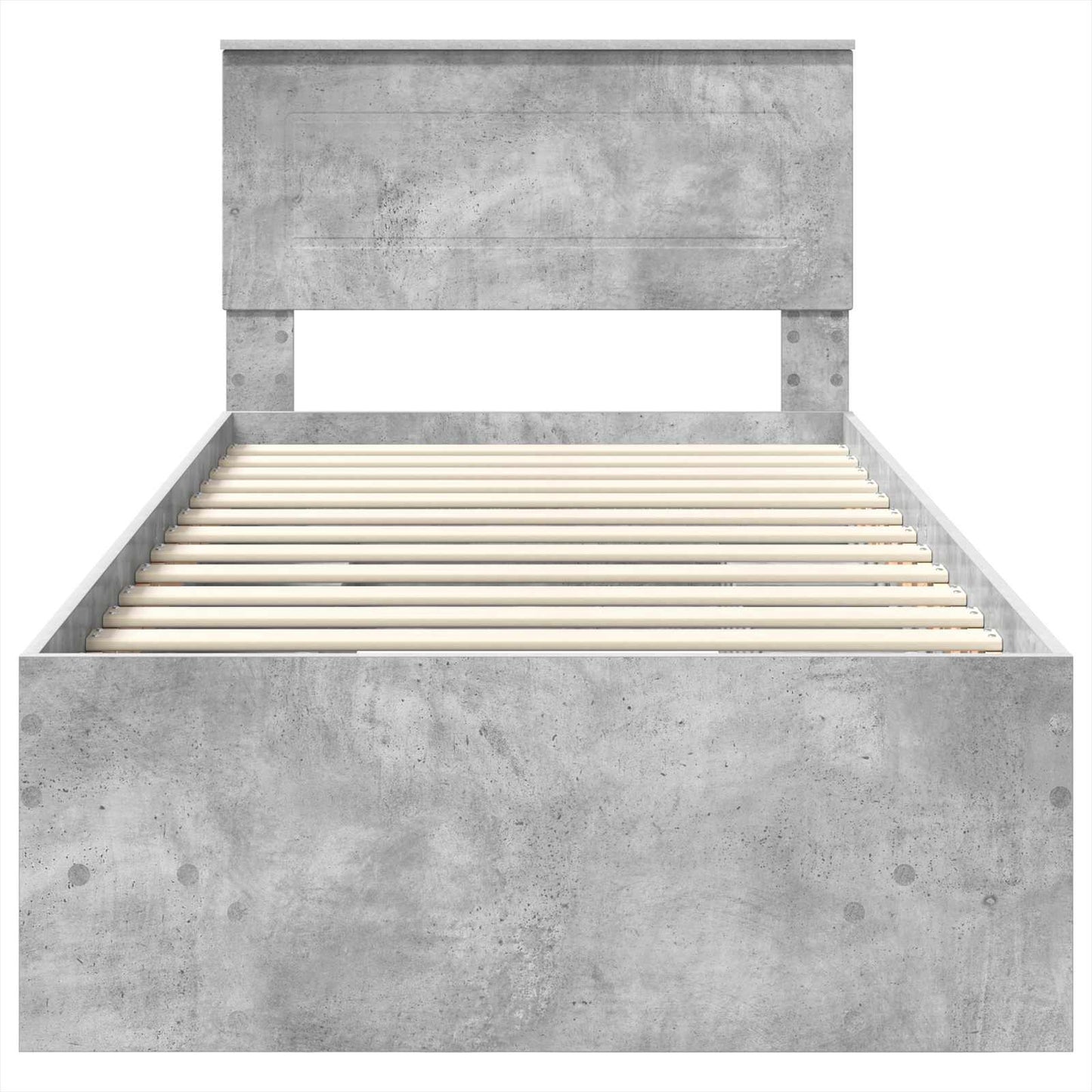 Struttura del letto con testiera Grigio cemento 120 x 123 cm