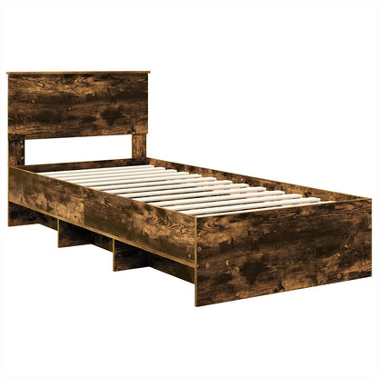 Struttura del letto Rovere fumé 120 x 123 cm Legno multistrato