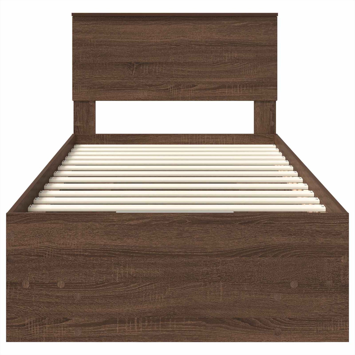 Struttura del letto con testiera Rovere Marrone 120 x 123 cm